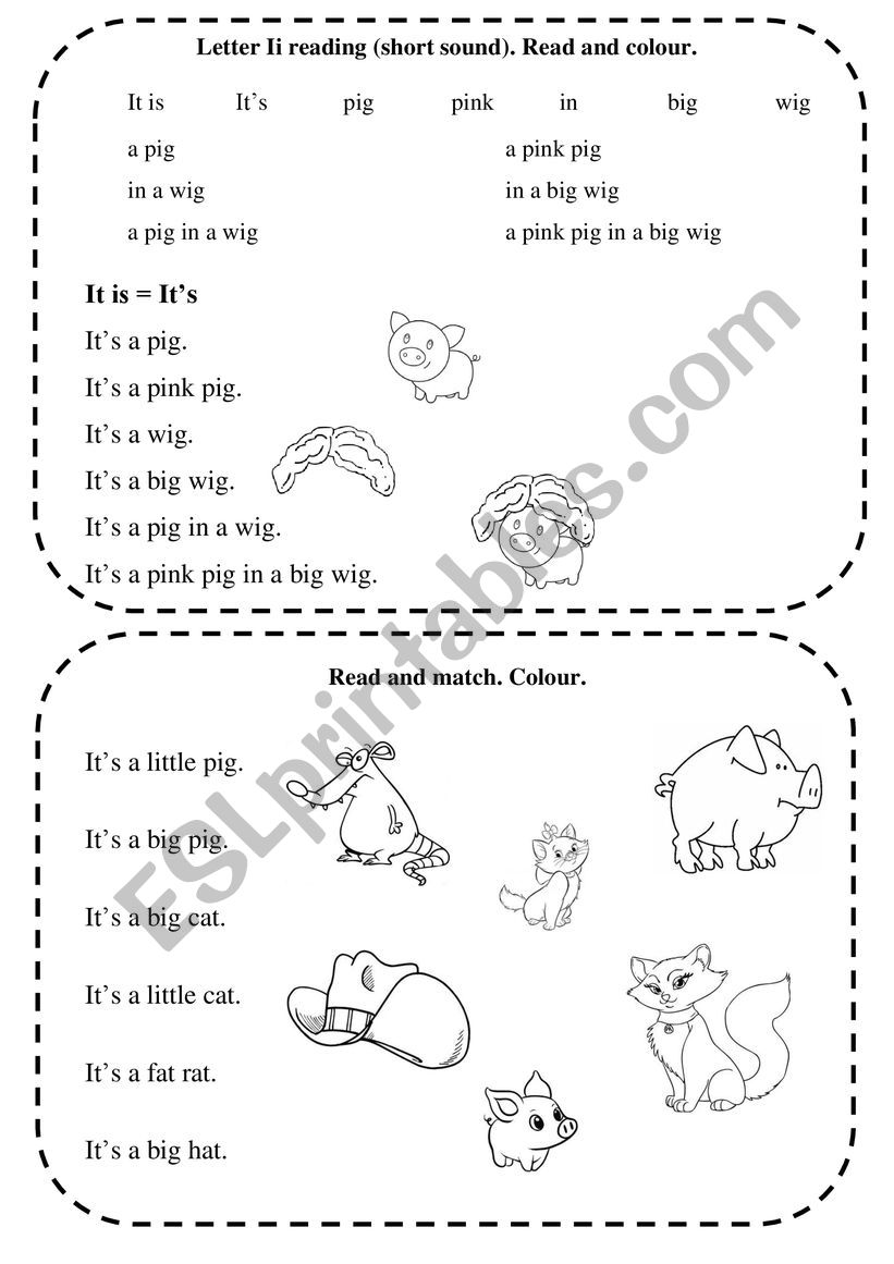 Phonics 3. Letter Ii reading (short sound)