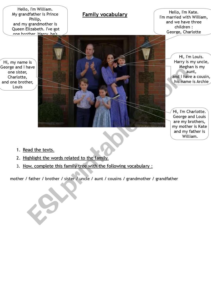 family tree worksheet