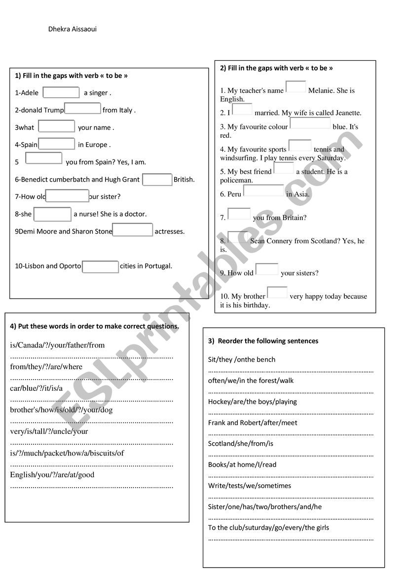  7th form consolidation worksheet