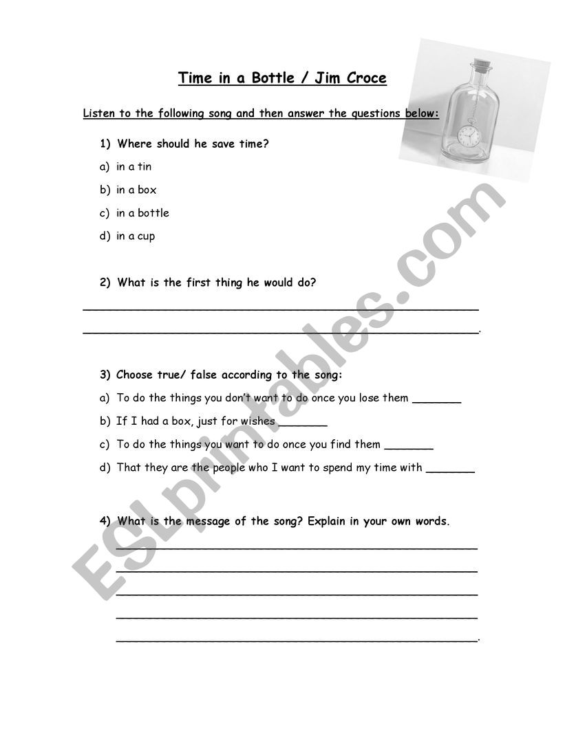 Listening comprehension  worksheet