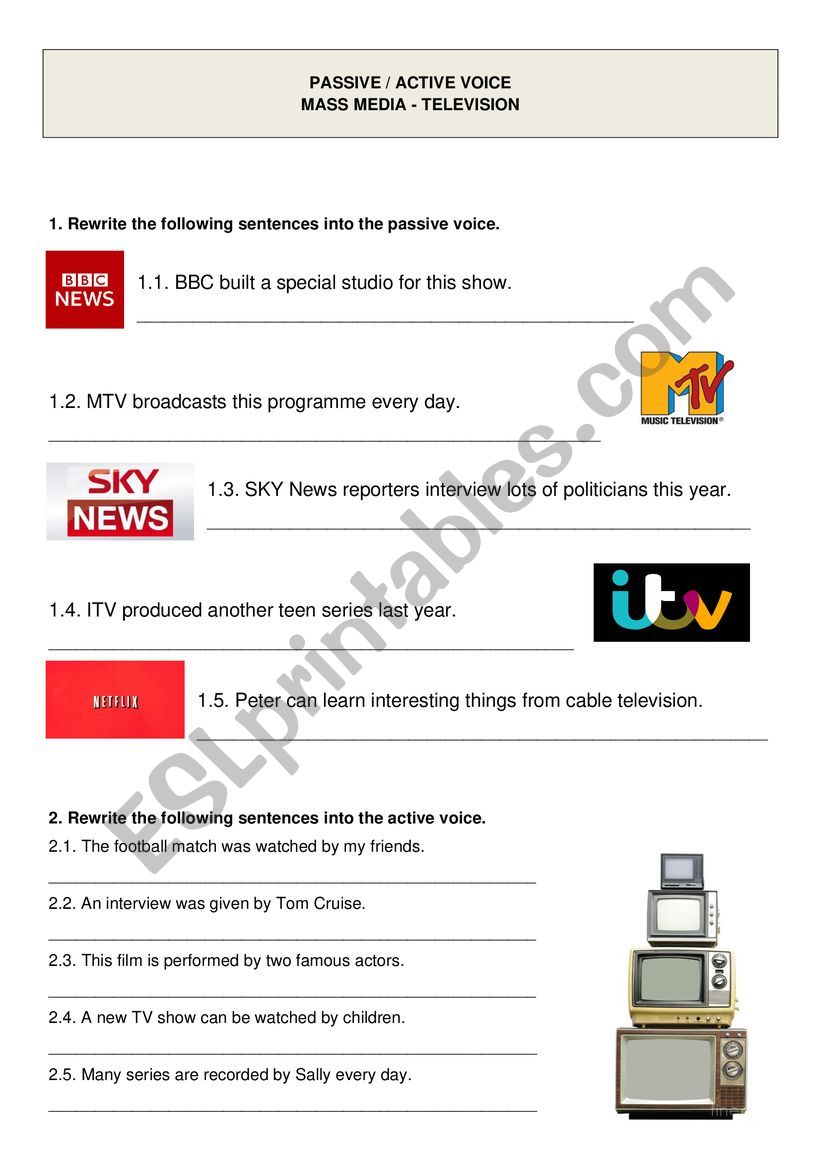 Passive-Active Voice worksheet