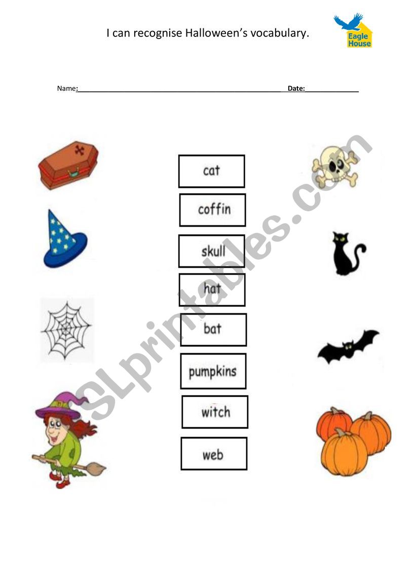 Halloween vocabulary  worksheet