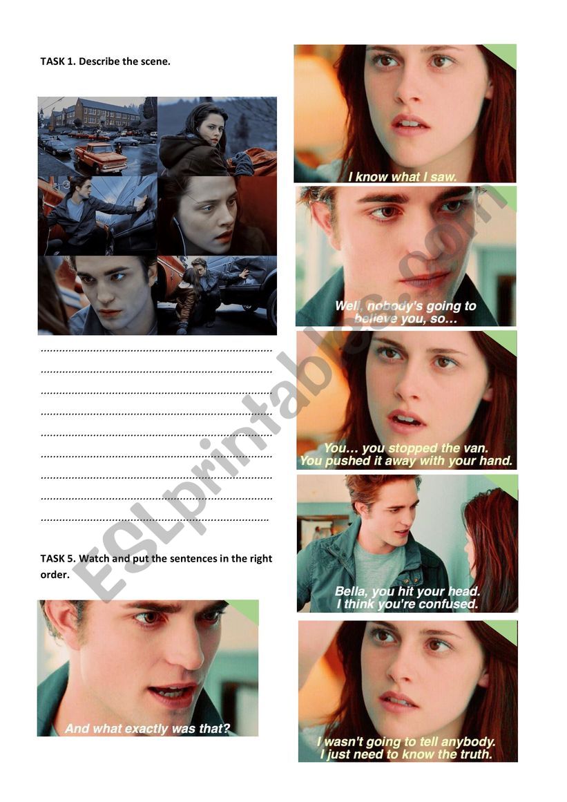 Twilight worksheet