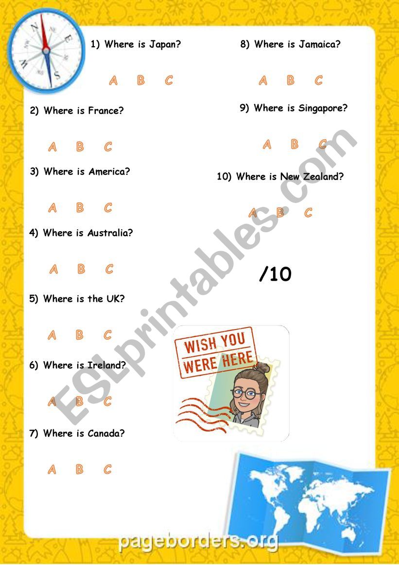 What country is this quiz A, B or C format accompanying handout