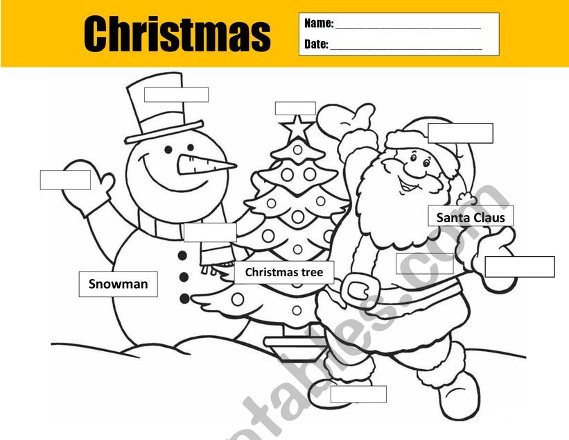 Christmas worksheet