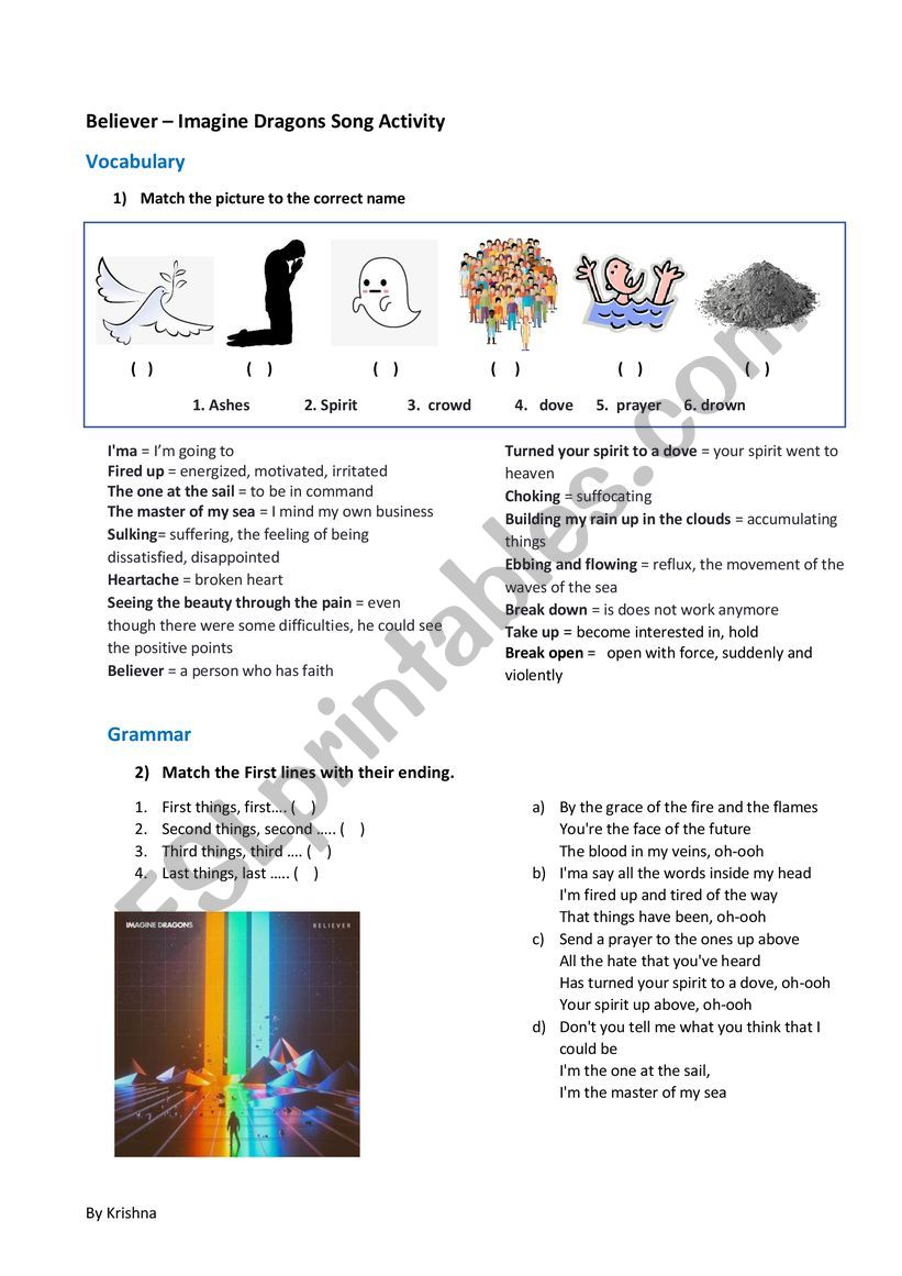 Перевод песни беливер. Имаджин драгон беливер текст. Imagine Dragons Worksheets. Believer imagine Dragons текст. Imagine Dragons Thunder Worksheet.