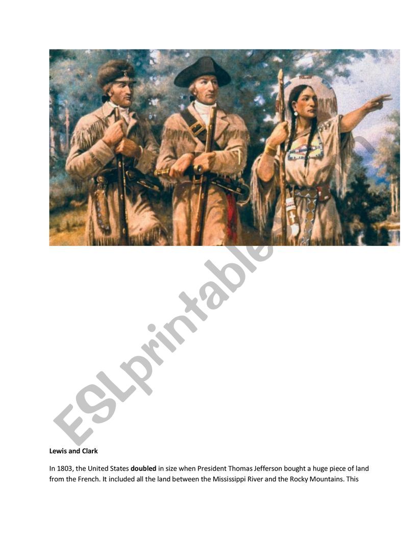 Lewis and Clark worksheet