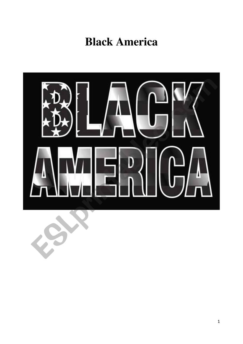 History of black America worksheet