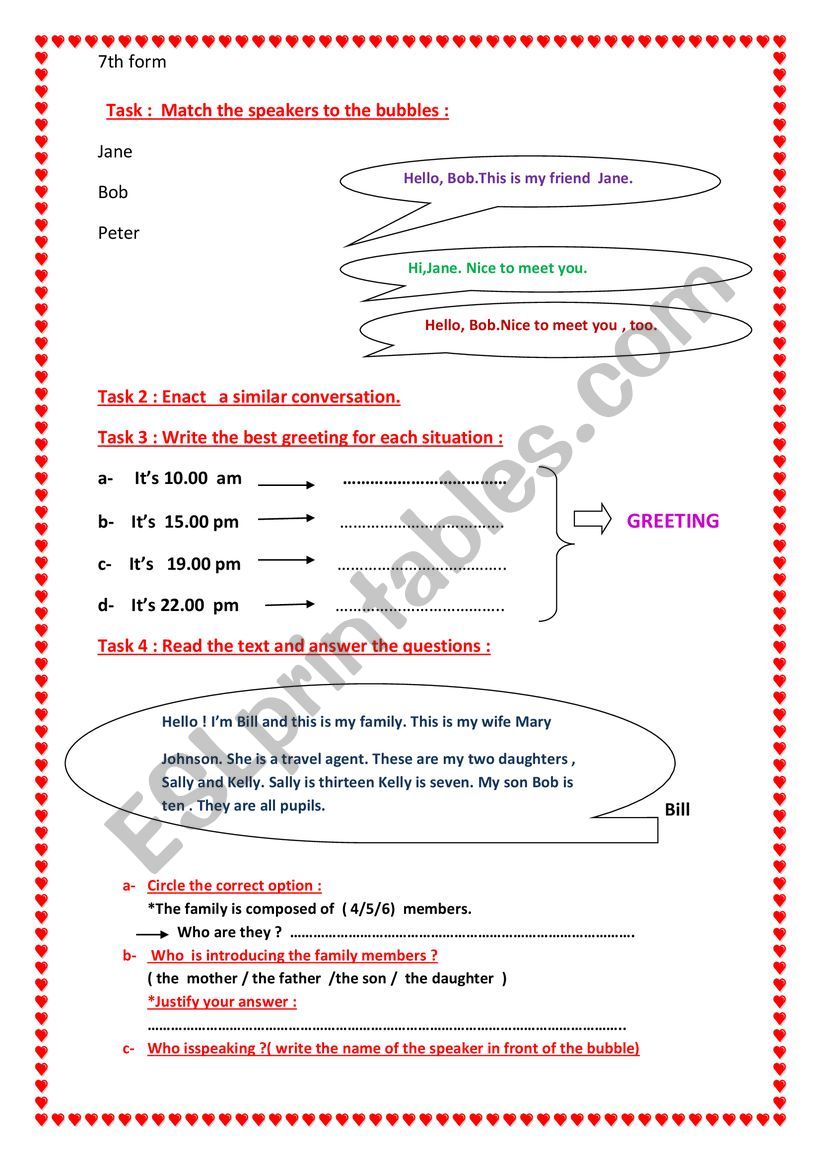 Consolidation tasks for beginners