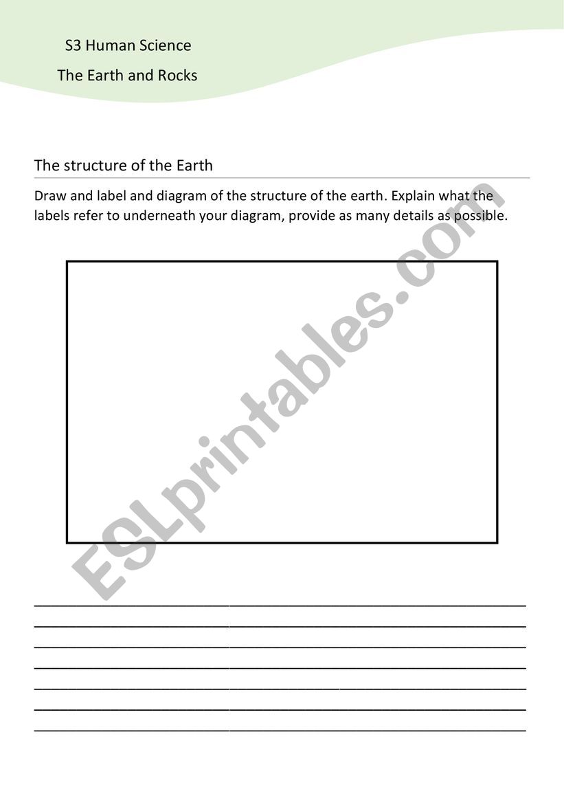 The earth worksheet