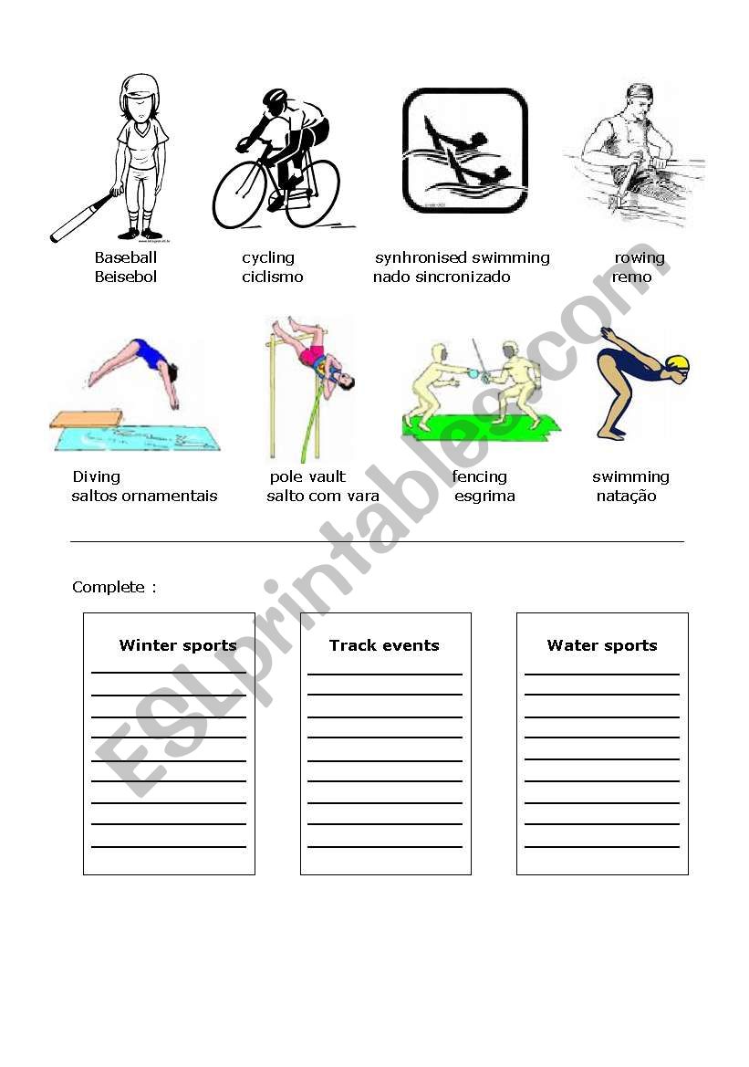 the olympics worksheet