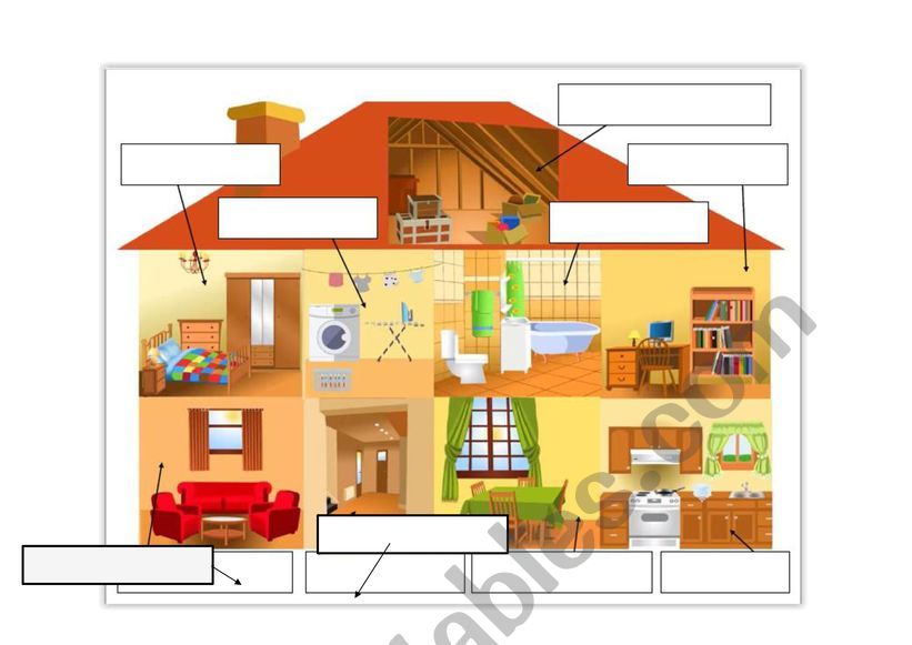 house map worksheet