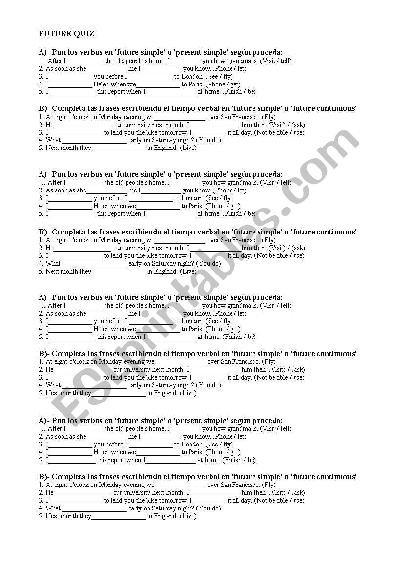 Will And Won T Future Quiz Esl Worksheet By Yeisonduque25