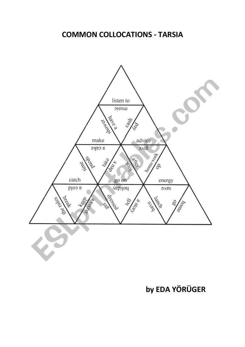 Common Collocations Tarsia Game