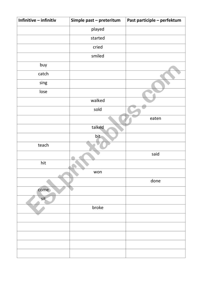 Verb conjugation - Board race worksheet