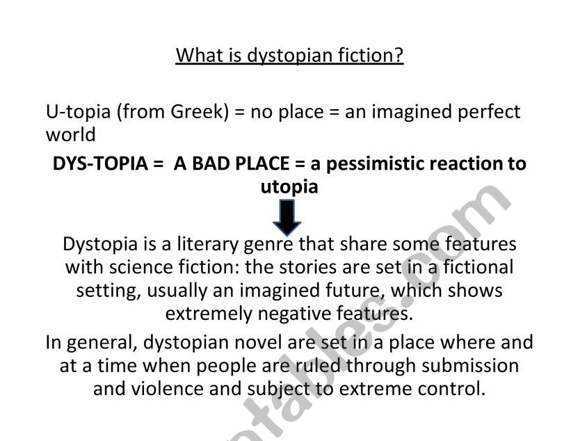 Dystopias and totalitarianism worksheet