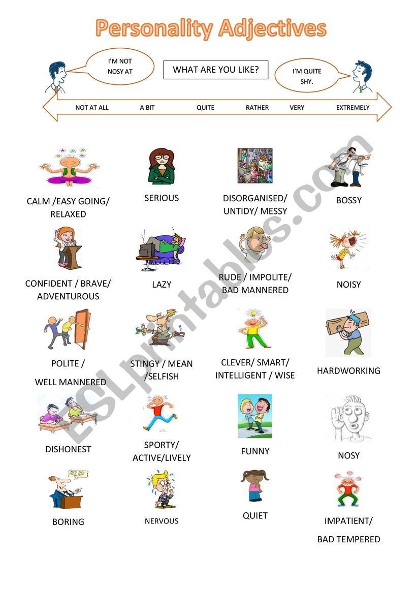 Personality  worksheet