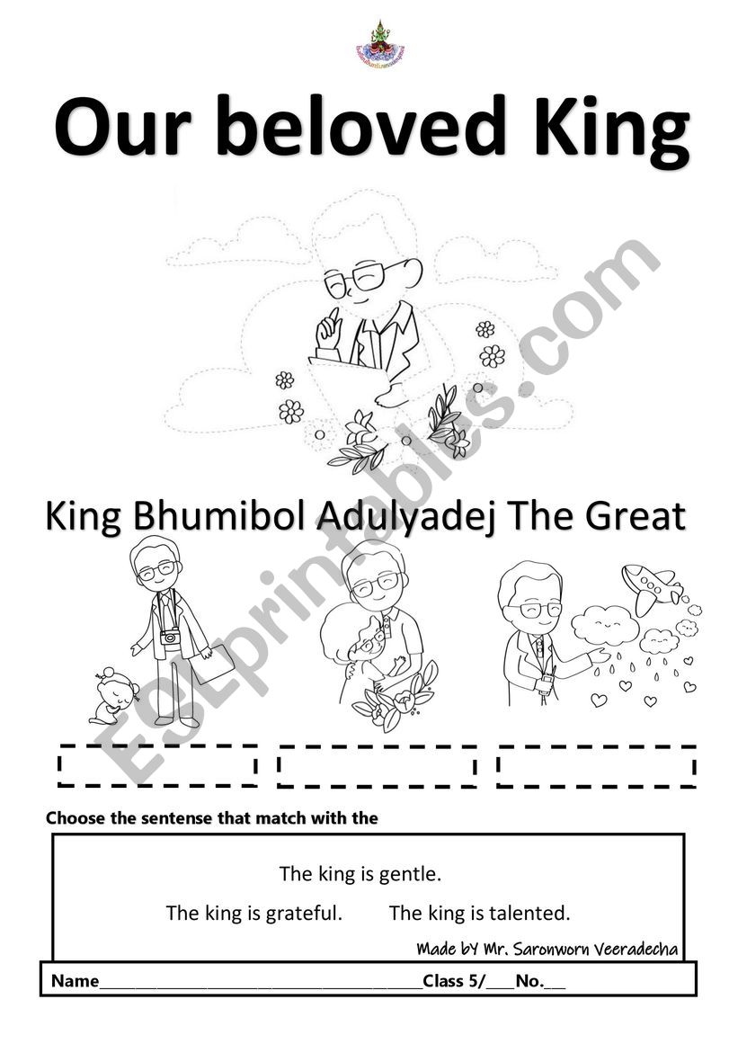 King rama the ninth worksheet