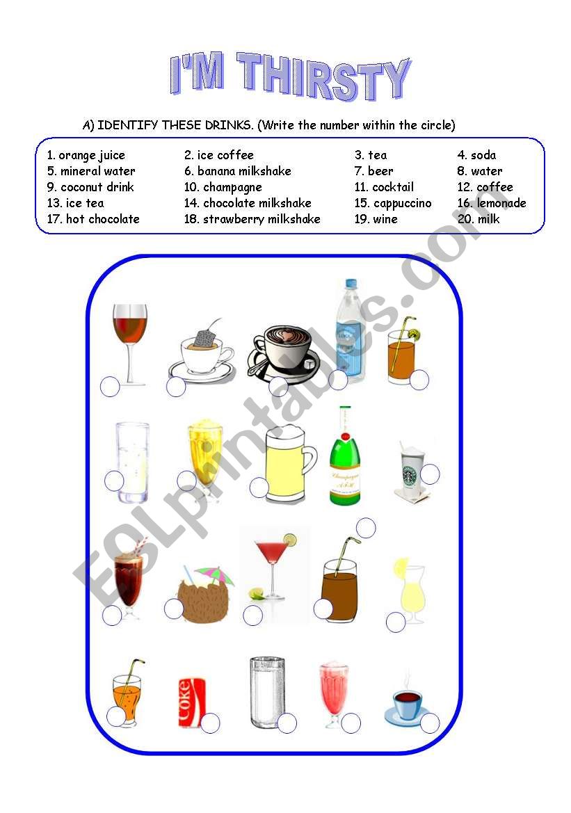 I´m thirsty - ESL worksheet by sandramendoza