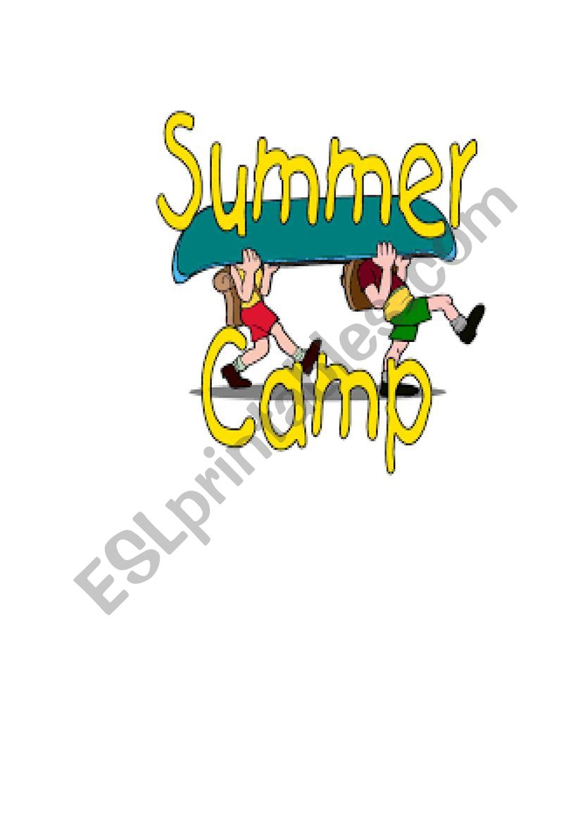 Summer Camp Matching worksheet