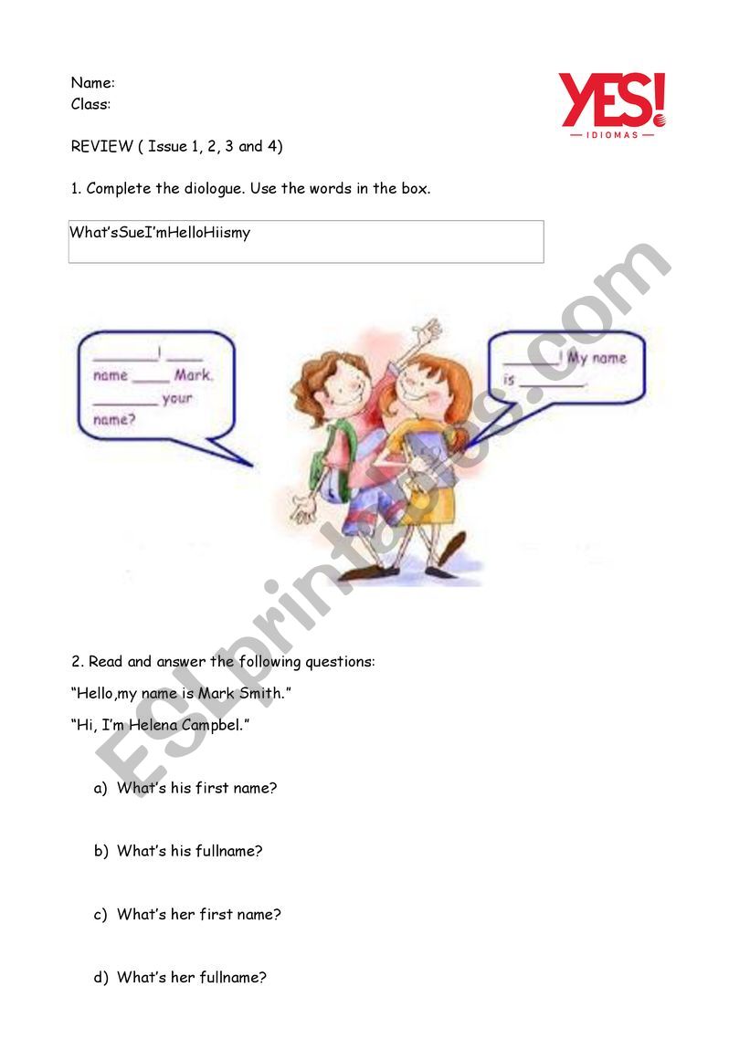 review worksheet