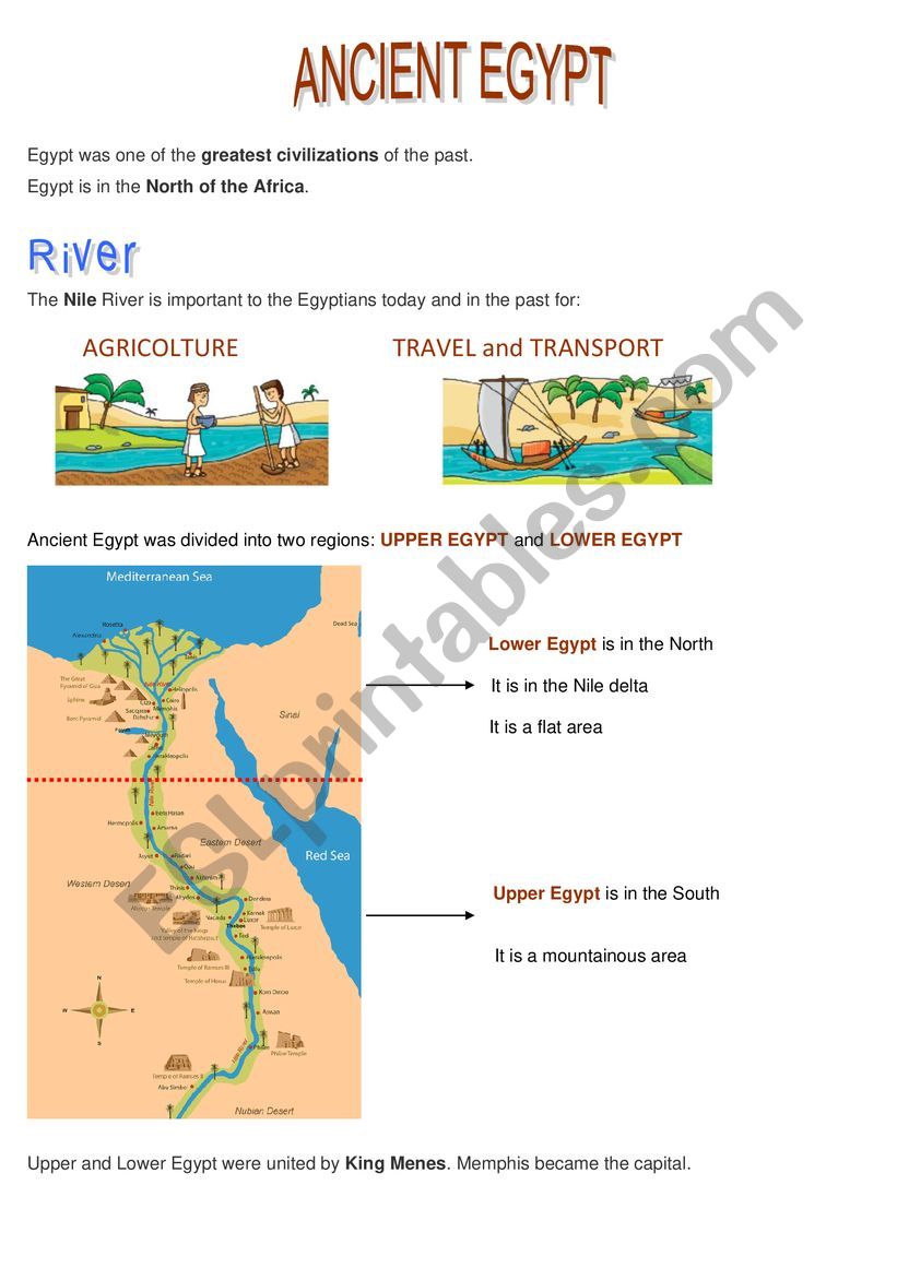 ANCIENT EGYPT worksheet