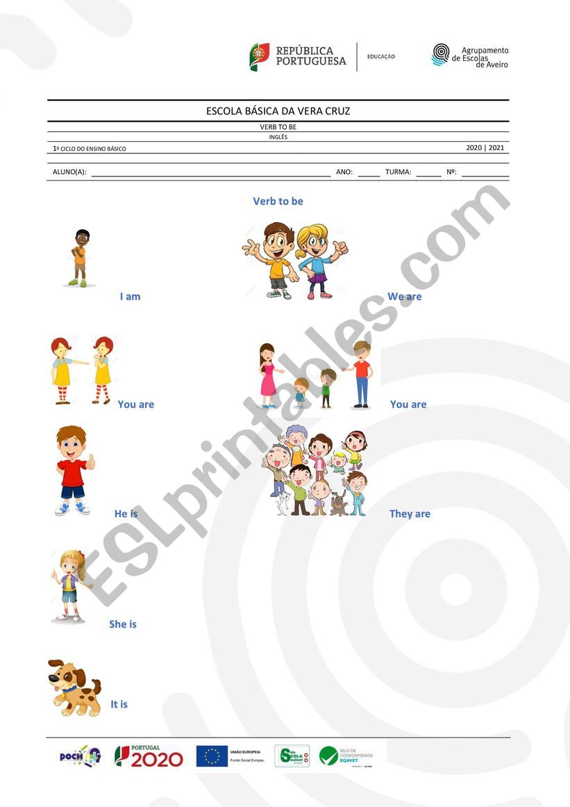 Verb to be worksheet