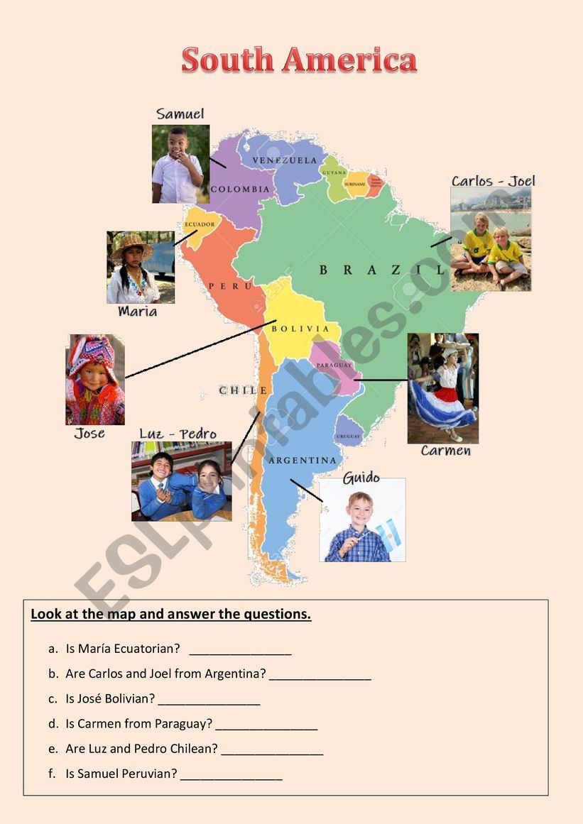 south-america-worksheets