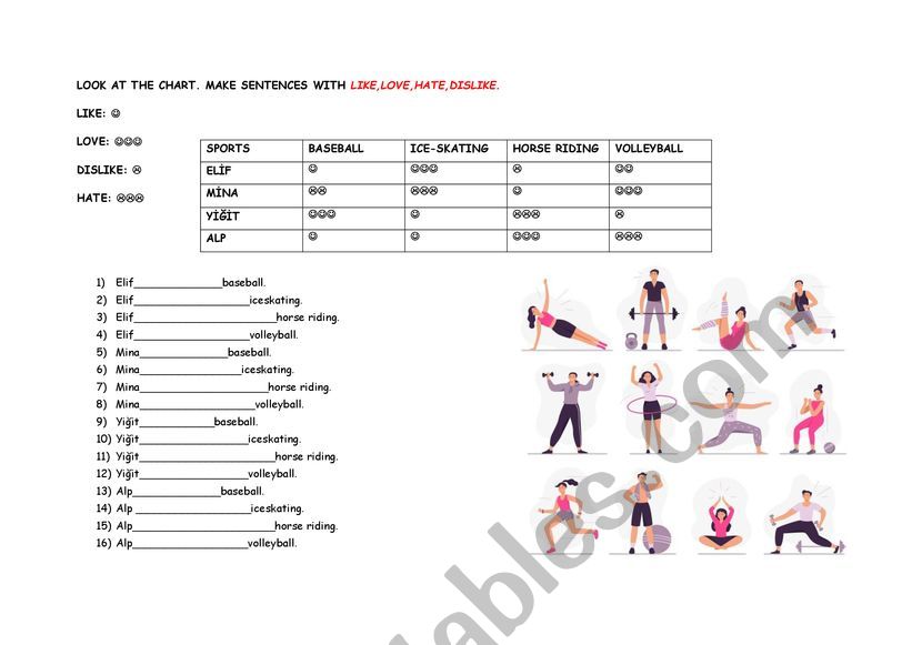 FILL IN THE BLANKS worksheet