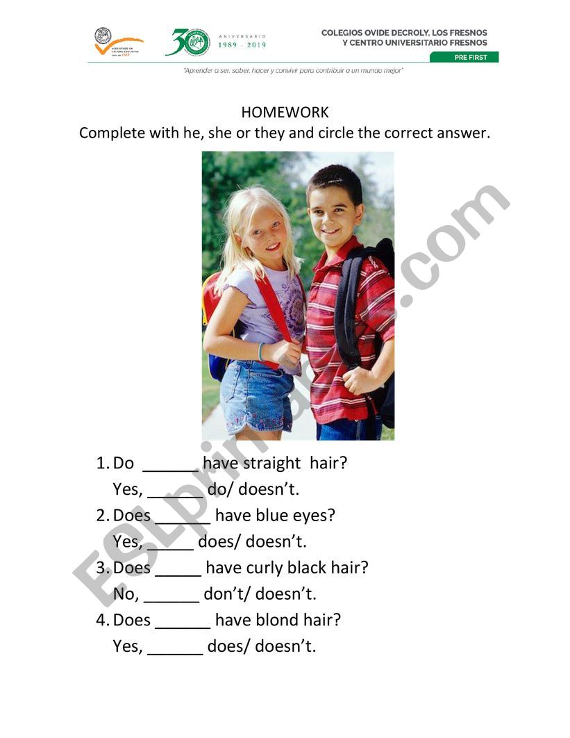 GRAMMAR PRESENT DO/DOES worksheet