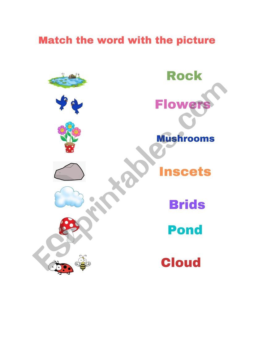 Match Nature worksheet