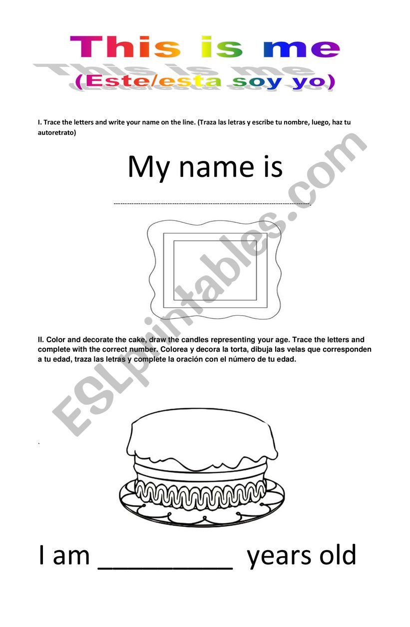 name and age worksheet