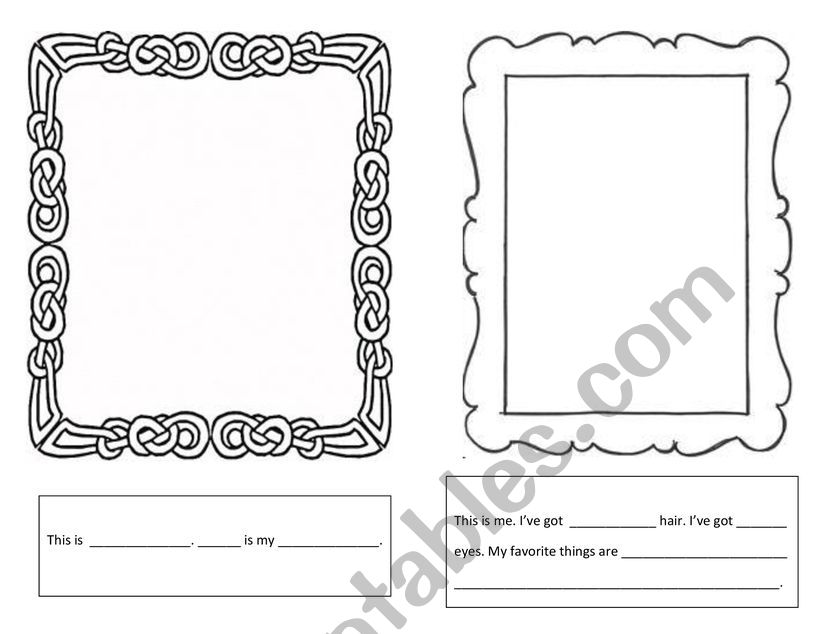 Family photo album worksheet