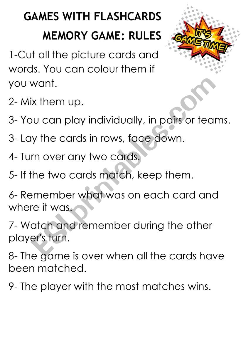 GAMES WITH PICTURES worksheet