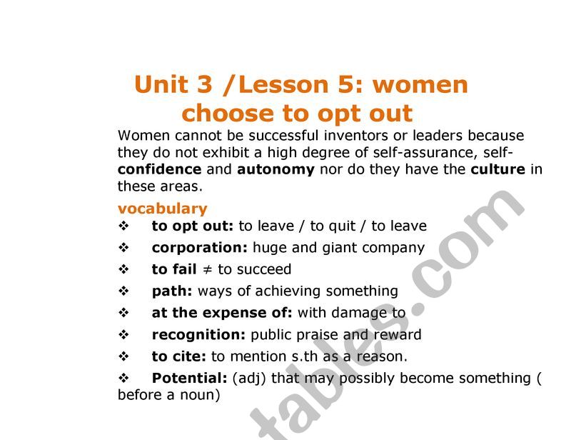 bac revision :unit3 lesson 5 worksheet