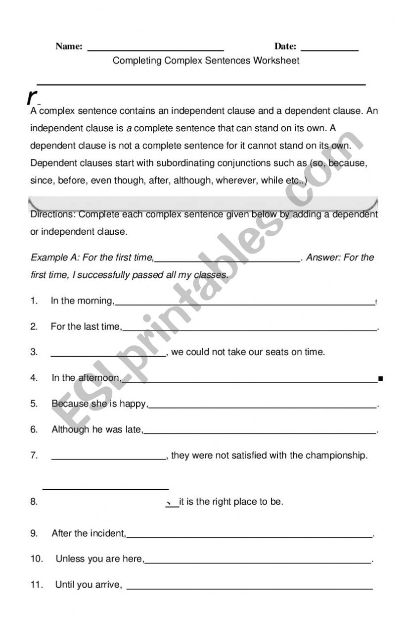 Worksheet  worksheet