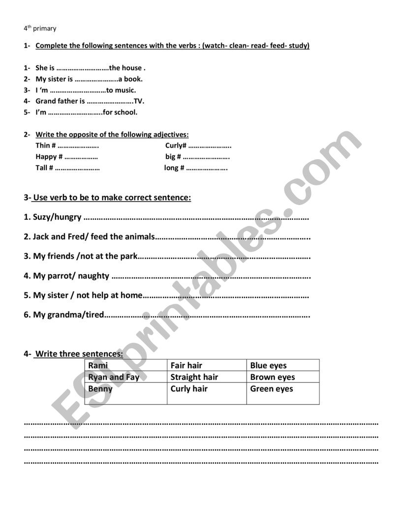 vocabulary worksheet