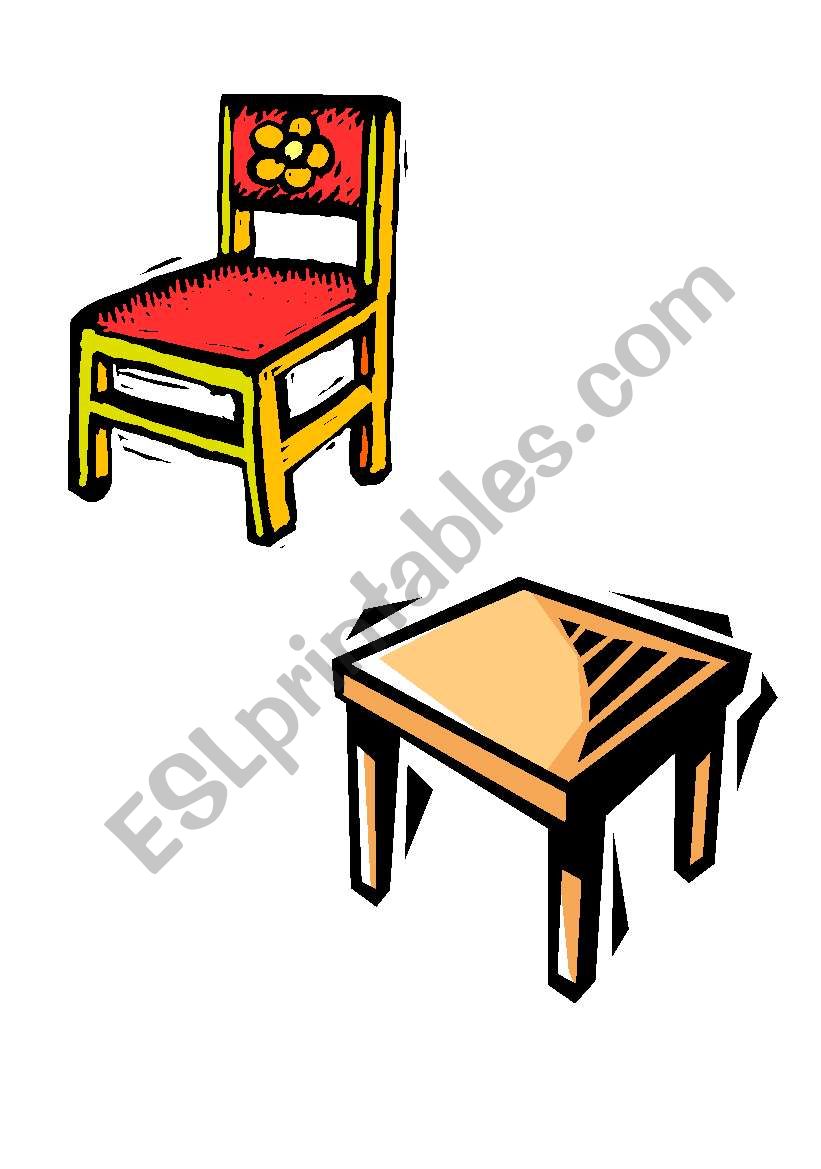 table and chair worksheet