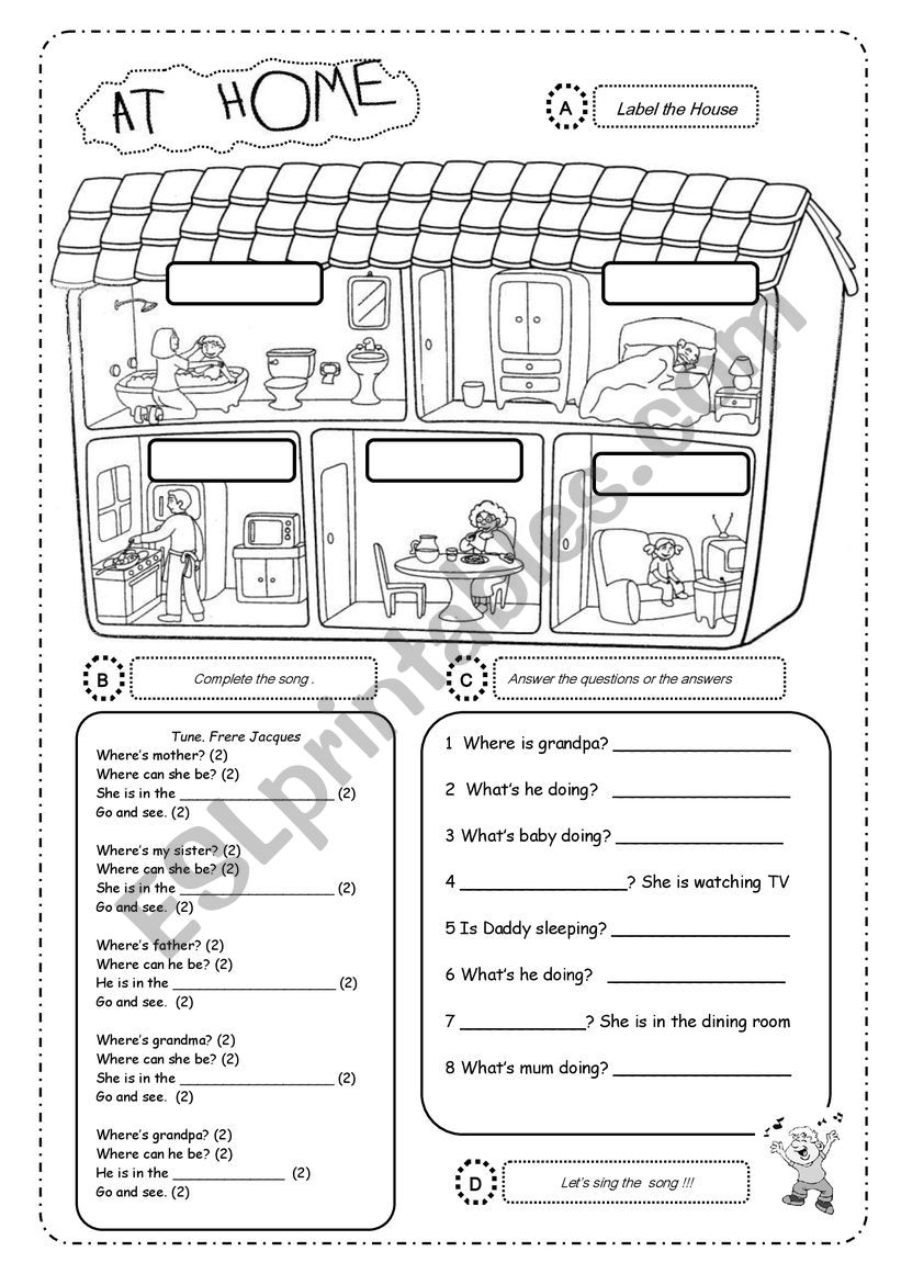 Where is mother? worksheet