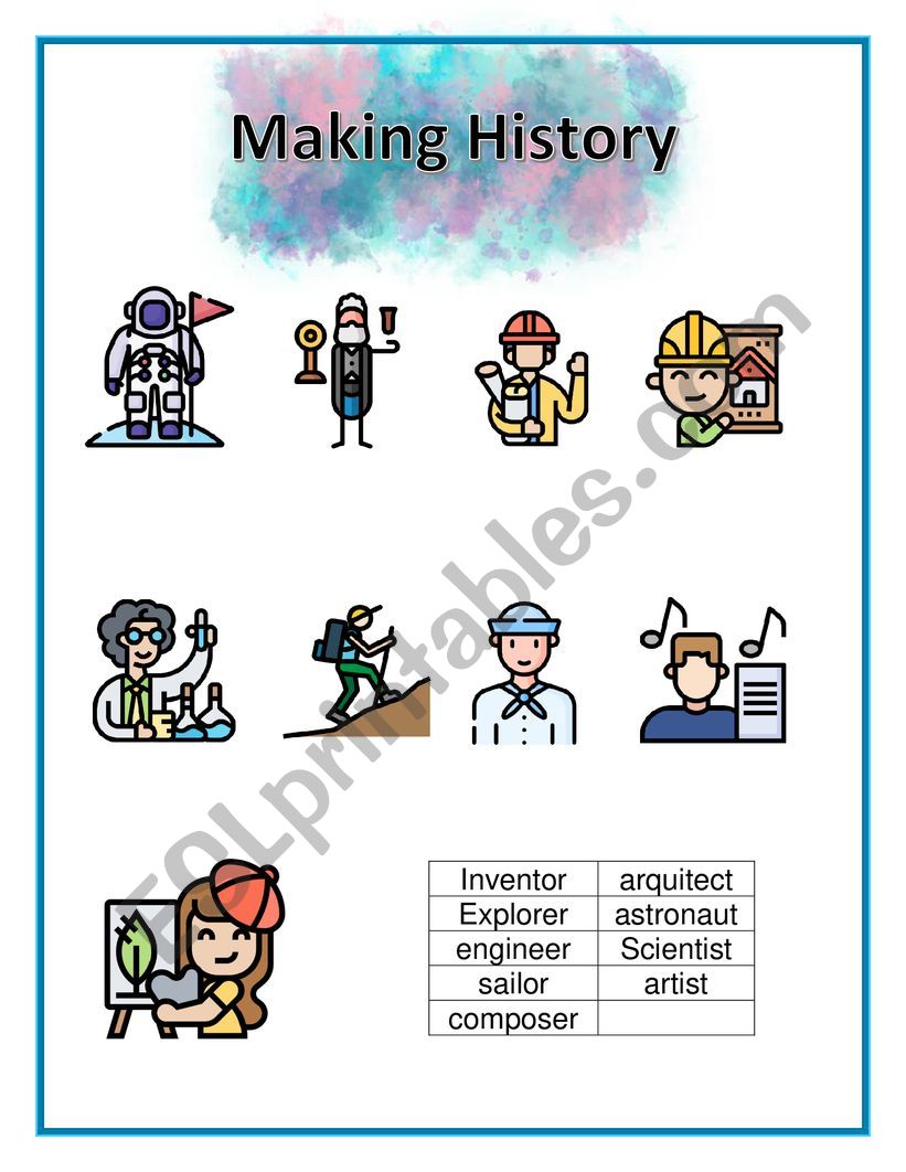 Making History jobs worksheet