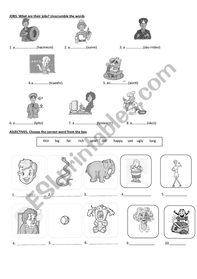 jobs-and-adjectives-esl-worksheet-by-menguere