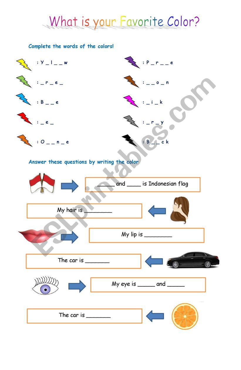 adjtive form worksheet