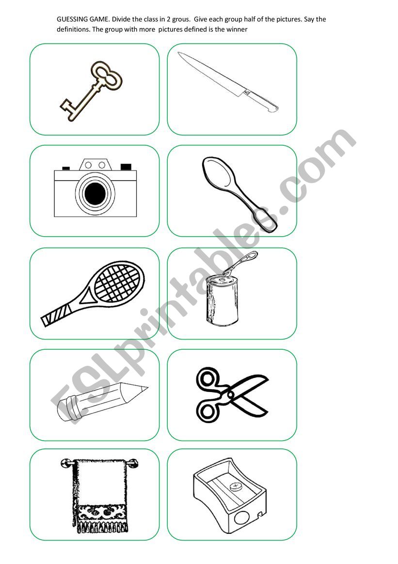 GUESSING GAME worksheet