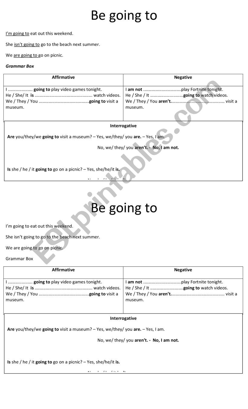 Let�s talk about plans worksheet