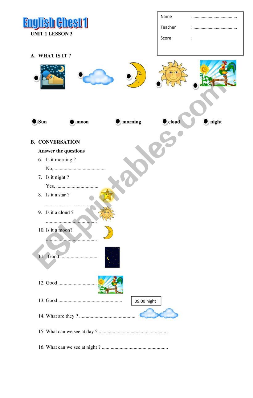 the universe worksheet