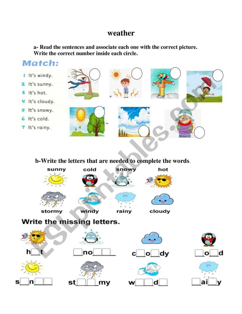 weather worksheet