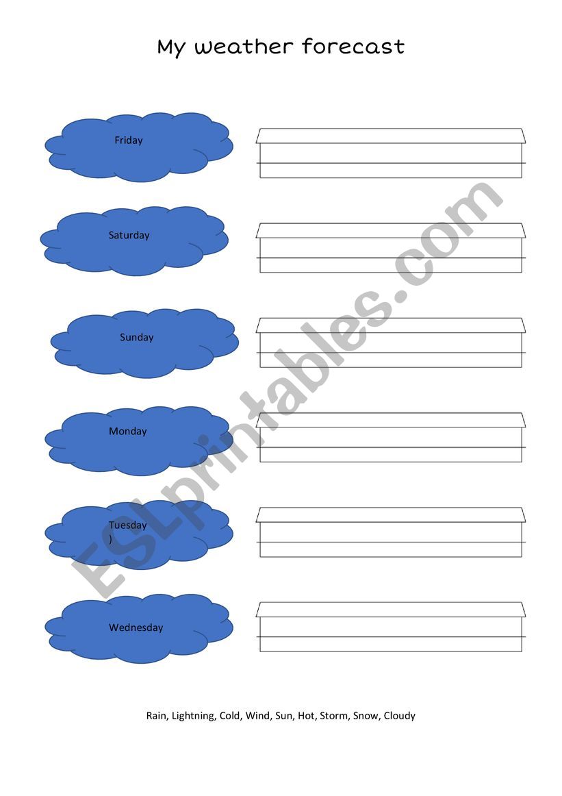 Weather worksheet