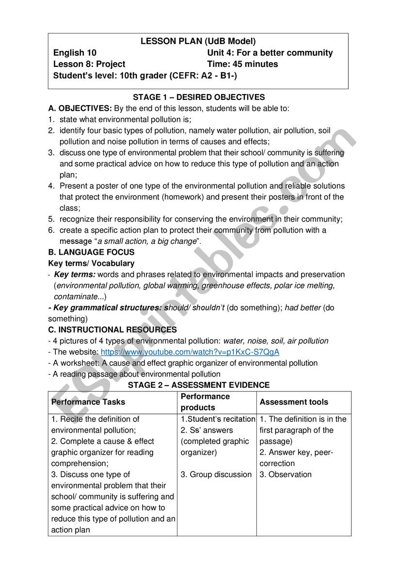 Unit 1, page 8, English 10 worksheet