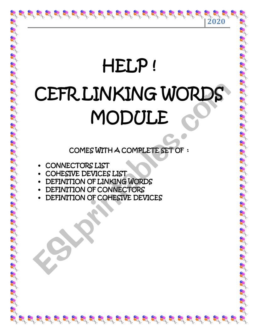 LINKING WORDS MODULE worksheet