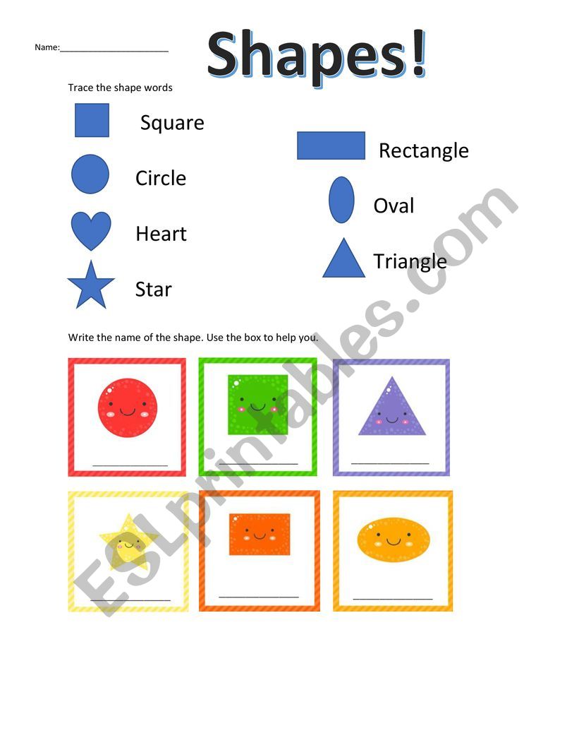 shapes worksheet